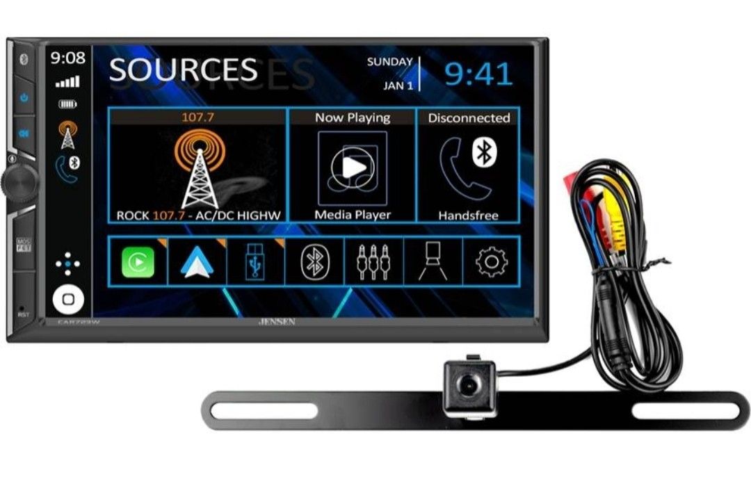 Jensen 7" Screen (CAR723W-BC)
Digital multimedia receiver with backup camera