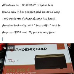 New Phoenix Gold Titanium Amps With Power Shift