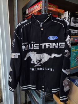 JH DESIGN FORD MUSTANG RACING JACKET EMBROIDERED