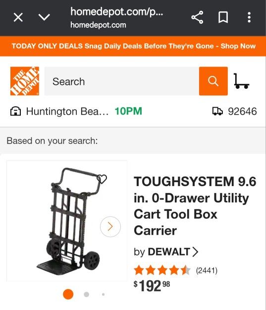 Dewalt Tough System Utility Cart With Tool Boxes