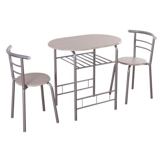 Pick up only in Parlier 3pcs Home Kitchen Bistro Pub Dining Table w/2 Chairs New not assembled