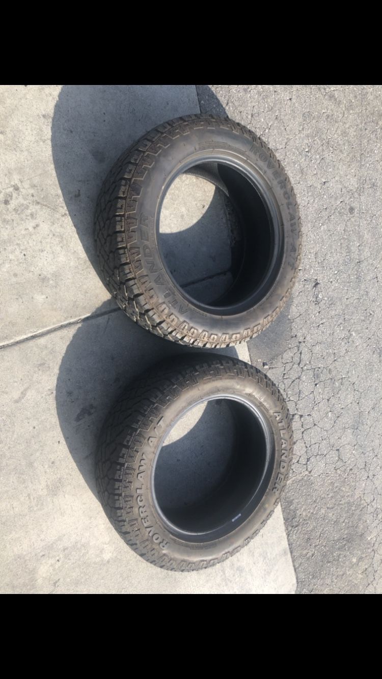 2 X 225/65r17 AT Atlander Tires Good 80% Treads Tires 2022 DOT