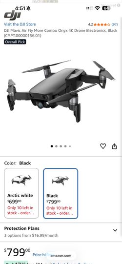 DJI Mavic Air Fly More Combo Onyx 4K Drone Electronics, Black