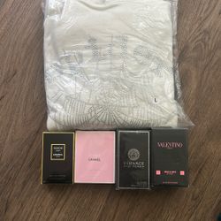 Large White Spider Hoodie And 4 Perfume And Cologne 