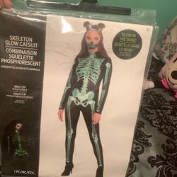 Skeketon Glow Cat Suit 