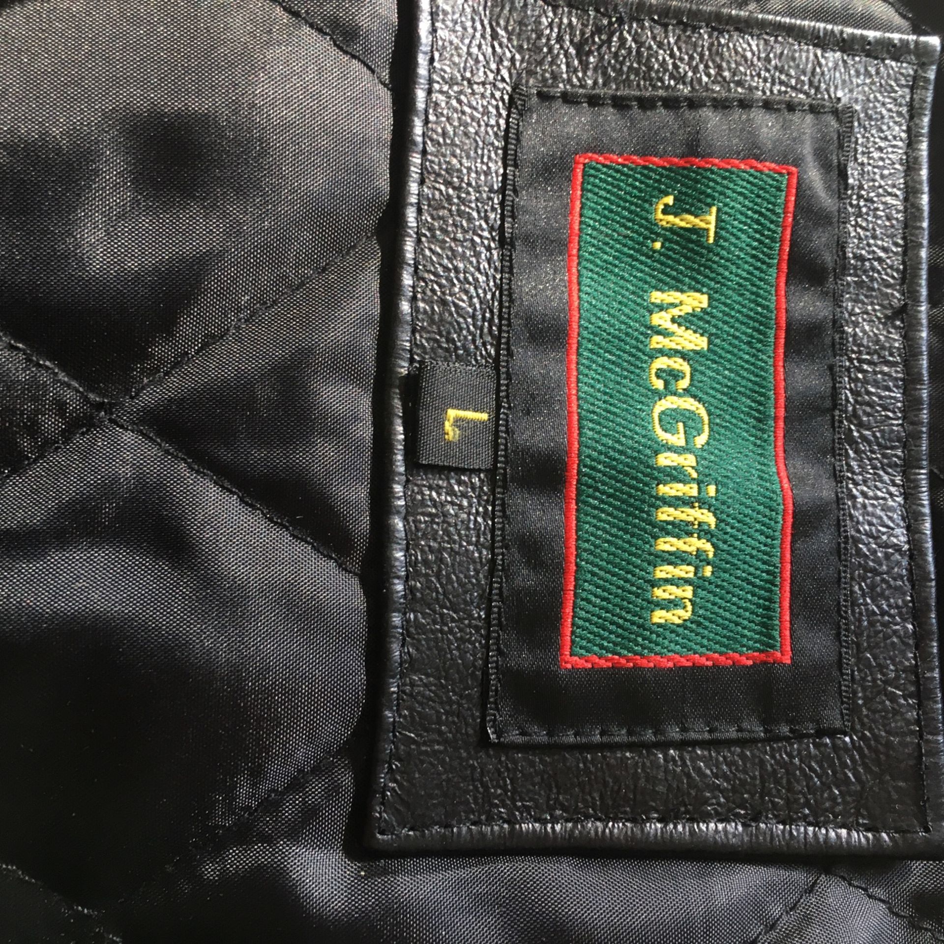 LEATHER MOTORCYCLE JACKET SIZE L Made by McGriffin Brand New