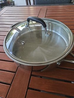 Heavy duty stainless steel cooking dish with cover