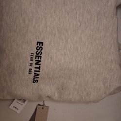 White Essential Hoodie Size L