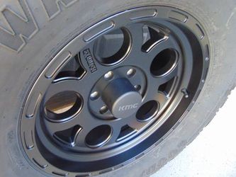 4 New Matte Black 18X9 KMC KM522 Enduro Rims &  305 70 18 Goodyear Tires 6X135 FORD F150 EXPEDITION