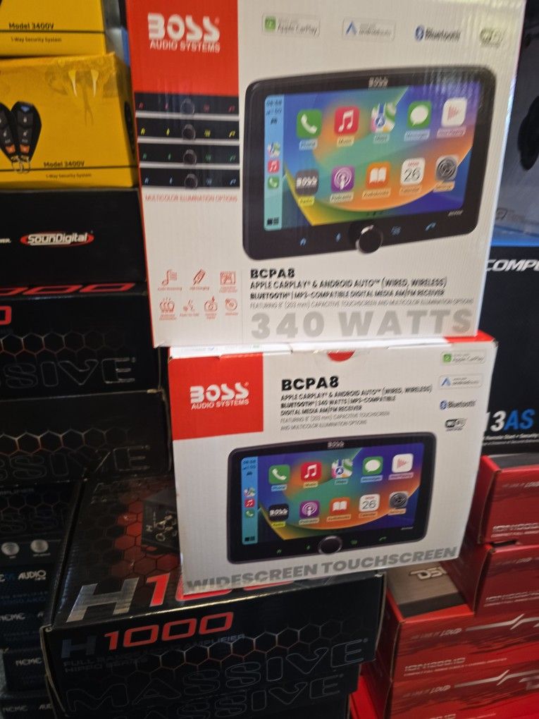 Boss AppleCarPlay AndroidAuto Stereo Receiver Wireless 