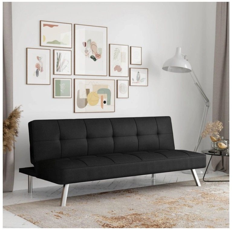 Black Futon Sofa (NEW IN BOX)