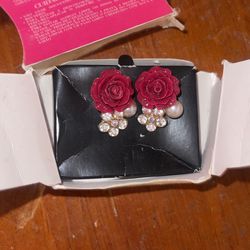 Rose And Pearl Earrings Avon