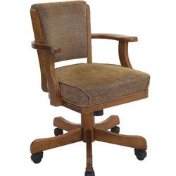 Mitchell Olive Brown Oak Upholstery Arm Chair  