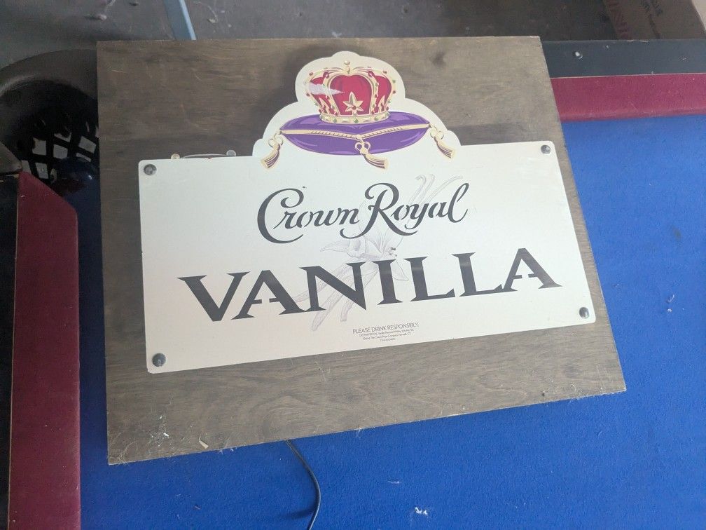 Crown Royal Vanilla Bar Sign