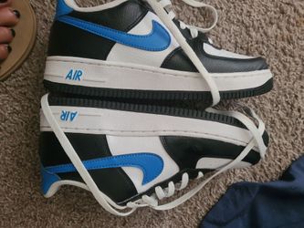 Nike Air Force One GS black and blue