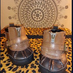 RALPH LAUREN size ZERO 0 infant baby boys girls black brown  leather zipper dress shoes