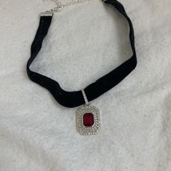 Velvet Crocker with Luxe Look Of Garnet Charm
