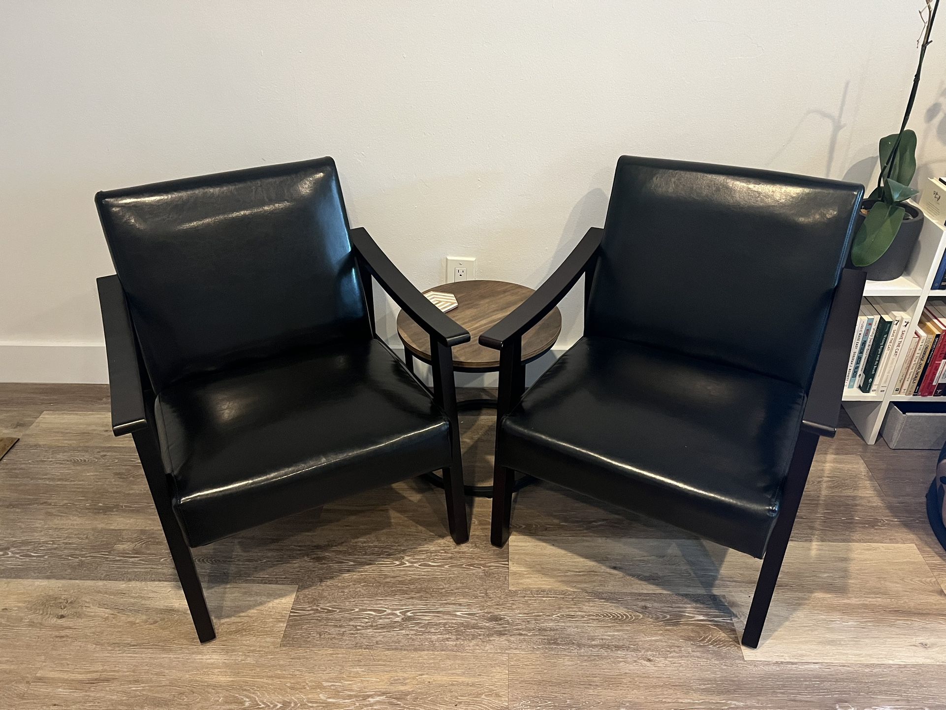 Barely Used Modern Black Chairs