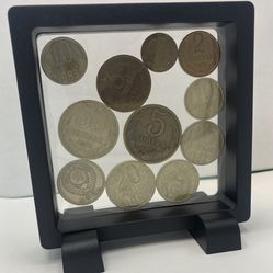 USSR Coins , Coins In A Frame , 11 Kopecks 1(contact info removed) Year 