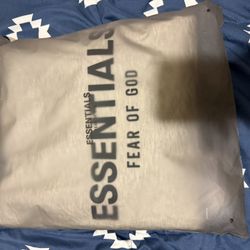 Fear Of God Essentials Light Oatmeal Oversized Hoodie Size Medium