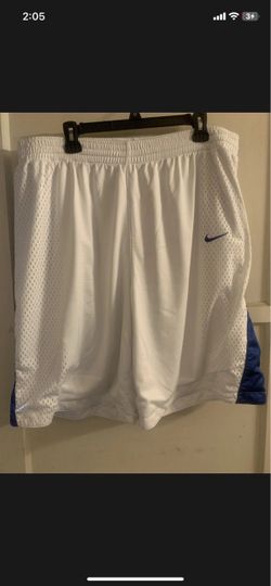 Nike Basketball Shorts White Blue 2XL