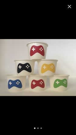 Disney themed birthday party snack cups