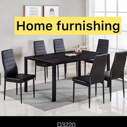 Furniture Table With Six Chair