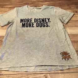 Disney Parks More Disney More Dogs Womans Shirt Lady & The Tramp XL