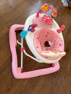 Pink Baby Walker with Activity Toys