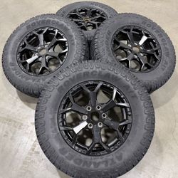 17" Wheels Mercedes Sprinter Black Rims and New Tires 265/70R17 Dodge Freightliner Mercedes-Benz