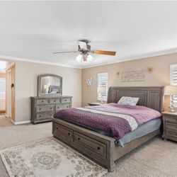 King Bedroom Set 5 Pieces King Storage Bed Dresser Chest Night Stand Bed Frame Queen Ashley Furniture Real Solid Wood 