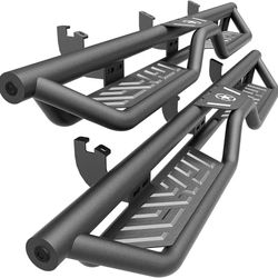 YZONA Running Boards Side Steps Compatible for 2024 2025 Toyota Tacoma Double Cab & Crew Cab (4 Full-Size Doors), Two Stair Design Side Rails Nerf Bar