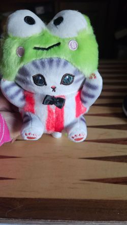 Mofusand x Sanrio Characters Mini Mascot (Kerokero Keroppi).