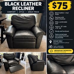 Black Leather Recliner