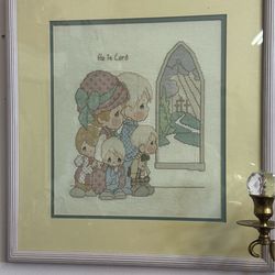 Precious Moments Cross Stitch Framed