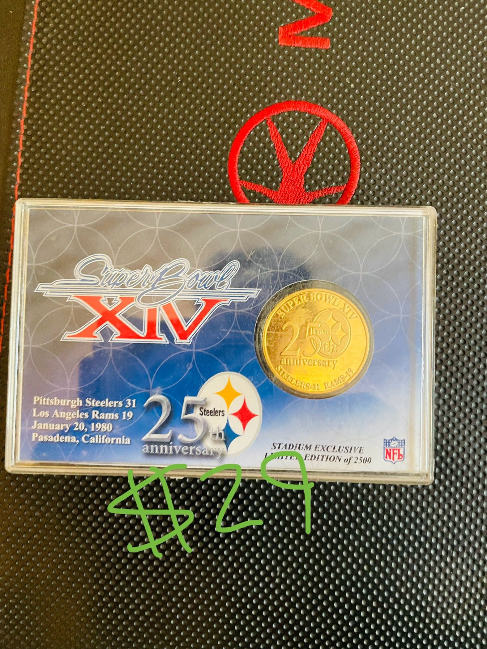 #205 Out Of 2500 Pittsburgh Steelers Gold Coins - Super Bowl XIV 25th Anniversary