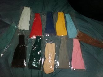 Lot of 12 Solid Color Fabric Headbands