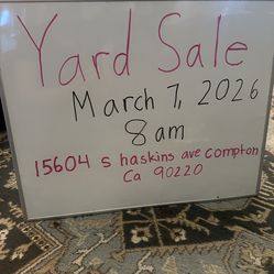Yard sale 3/7