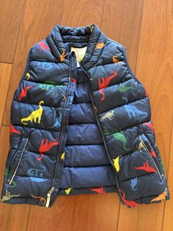 Hanna Andersson Kids Dino Puffer Vest - Size 10 (140)