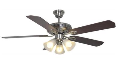 Hampton Bay Glendale 52 in. LED Indoor Brushed Nickel Ceiling Fan