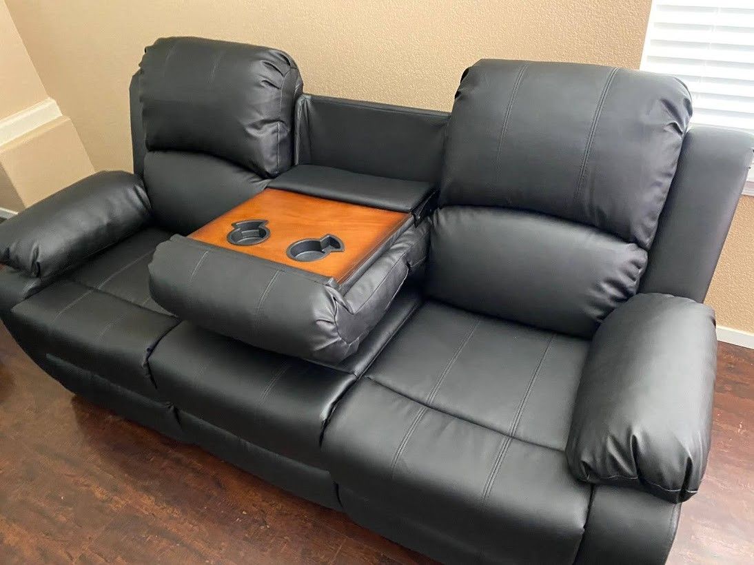 3pcs Black Manual Recliners (Sofa Loveseat Recliner) for Sale in Las Vegas, NV OfferUp