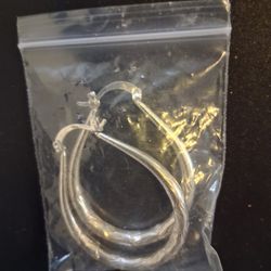 EARRINGS 950 STERLING SILVER STAMPED 