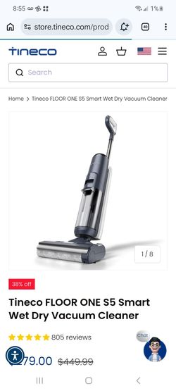 Tineco FLOOR ONE S5 Smart Wet Dry Vacuum Cleaner Bundle $175