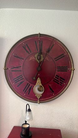 Maroon Wall Clock