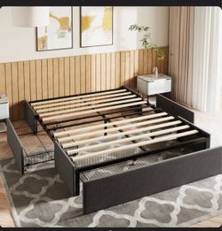 Platform Bed + Mattress Queen