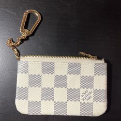 Authentic Louis Vuitton Damier Azur Key Pouch / Wallet