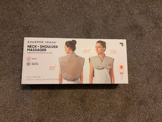 Sharp image neck+shoulder vibrating massager with heat