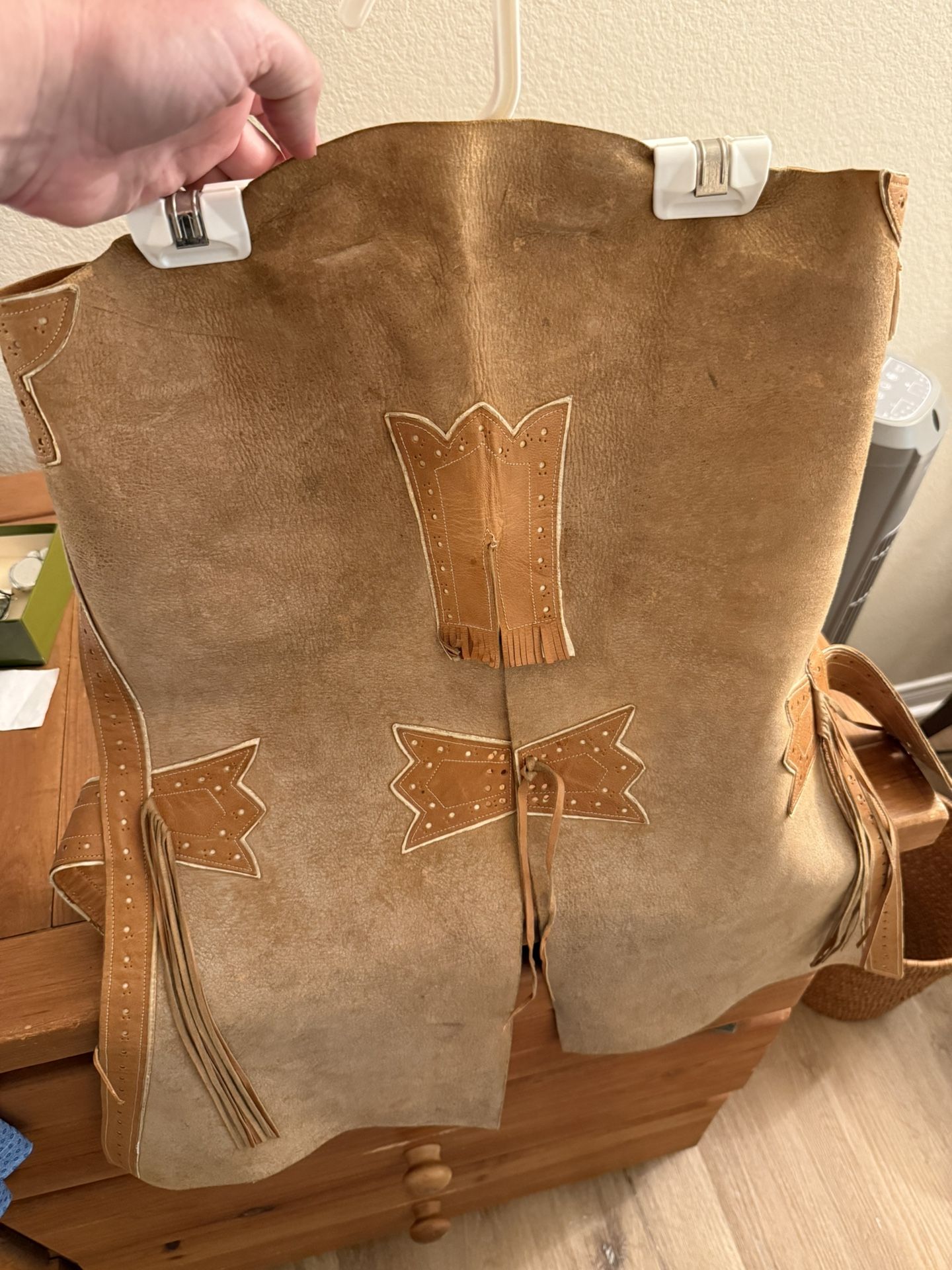 Vintage Suede Leather Chaps For Boys