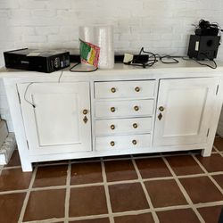 White Painted Dresser - 74” x 19” x 36” - ONLY $75