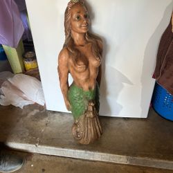 1960 Alfco NY Siren Mermaid Figure Head 33” 